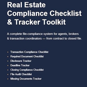 Real Estate Compliance Checklist & Tracker Toolkit.