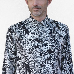 Black and White Palm Tree shirt - BAÏSAP