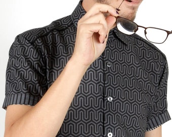 Casual short sleeve shirt -Labyrinth - BAÏSAP