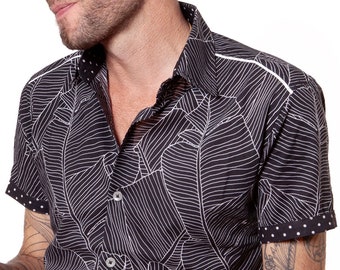 Black short sleeve - Banana Leaf - BAÏSAP