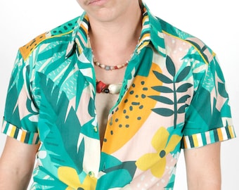 Floral half sleeve shirt - Retro - BAÏSAP