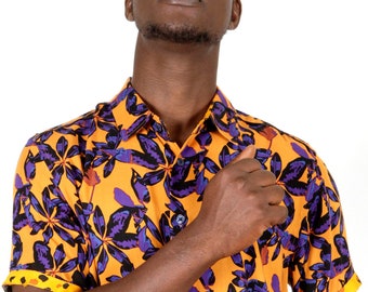 Flowers shirt mens - Clematis - BAÏSAP