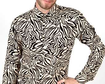 Mens zebra print shirt - BAÏSAP