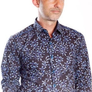 Blue floral dress shirt - Forget-Me-Not