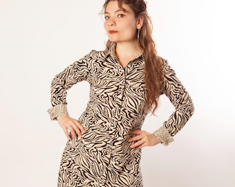 chocolate brown long sleeve midi dress Brown Long Sleeve Turtle Neck Knit Midi Dress main image 0