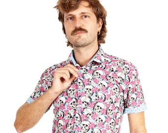 Floral skull shirt short sleeve - BAÏSAP