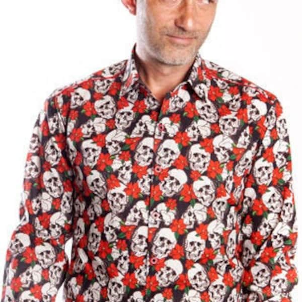 Chemise homme en tete de mort Etsy France