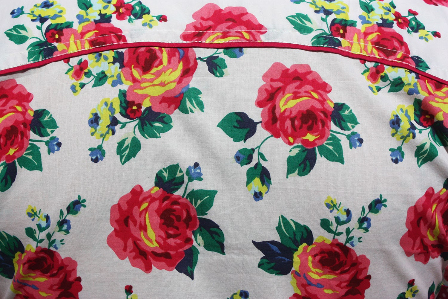 Pink And Blue Rose Floral Men's Short Sleeve Shirt