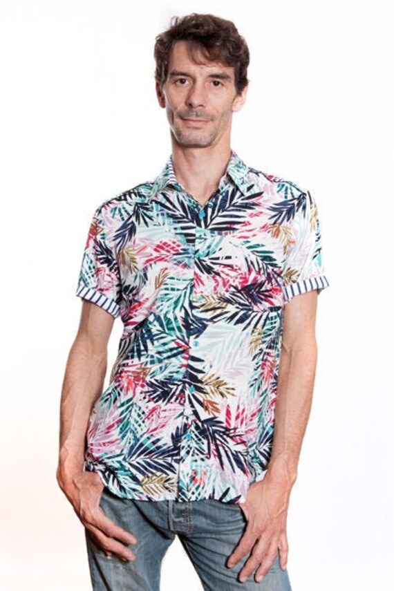 Shirt 100% Rayon Peach kleur Kleding Herenkleding Overhemden & T-shirts Overhemden 