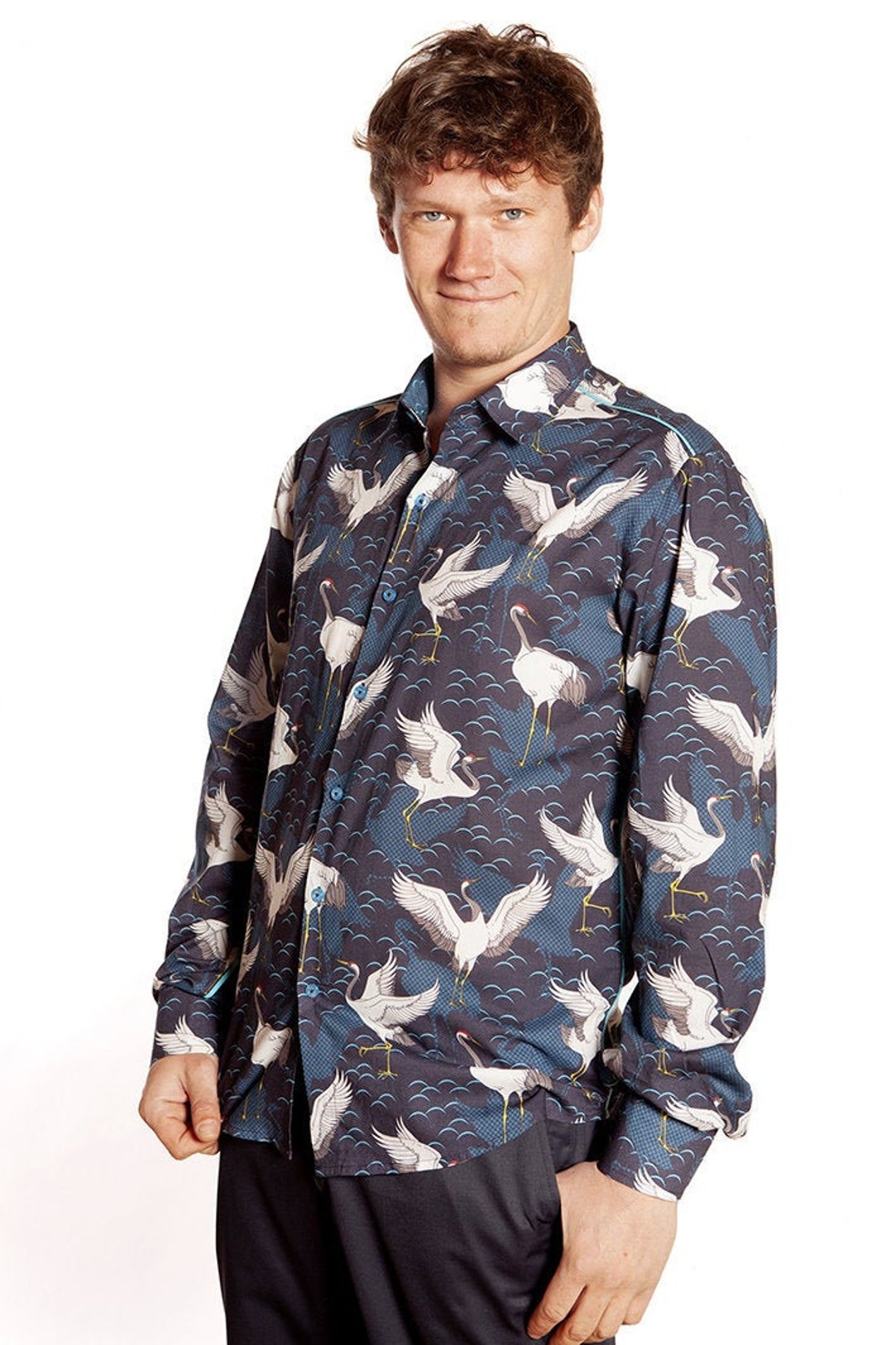 Blue Bird Shirt Heron BAÏSAP Etsy