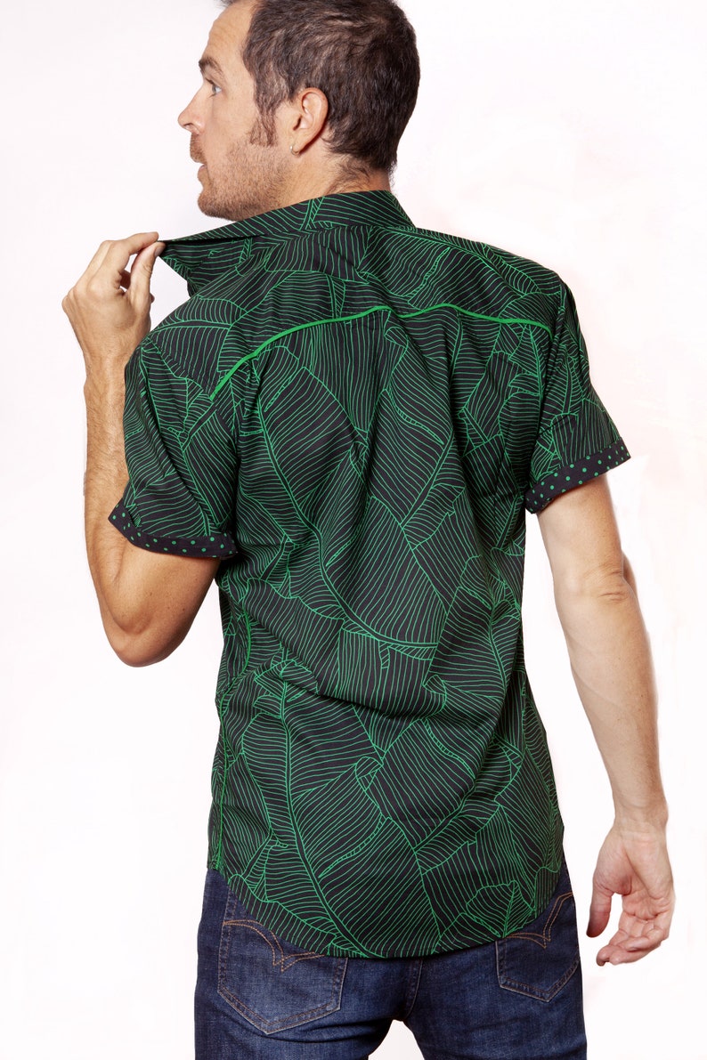 Green short sleeve Banana Leaf BAÏSAP image 2