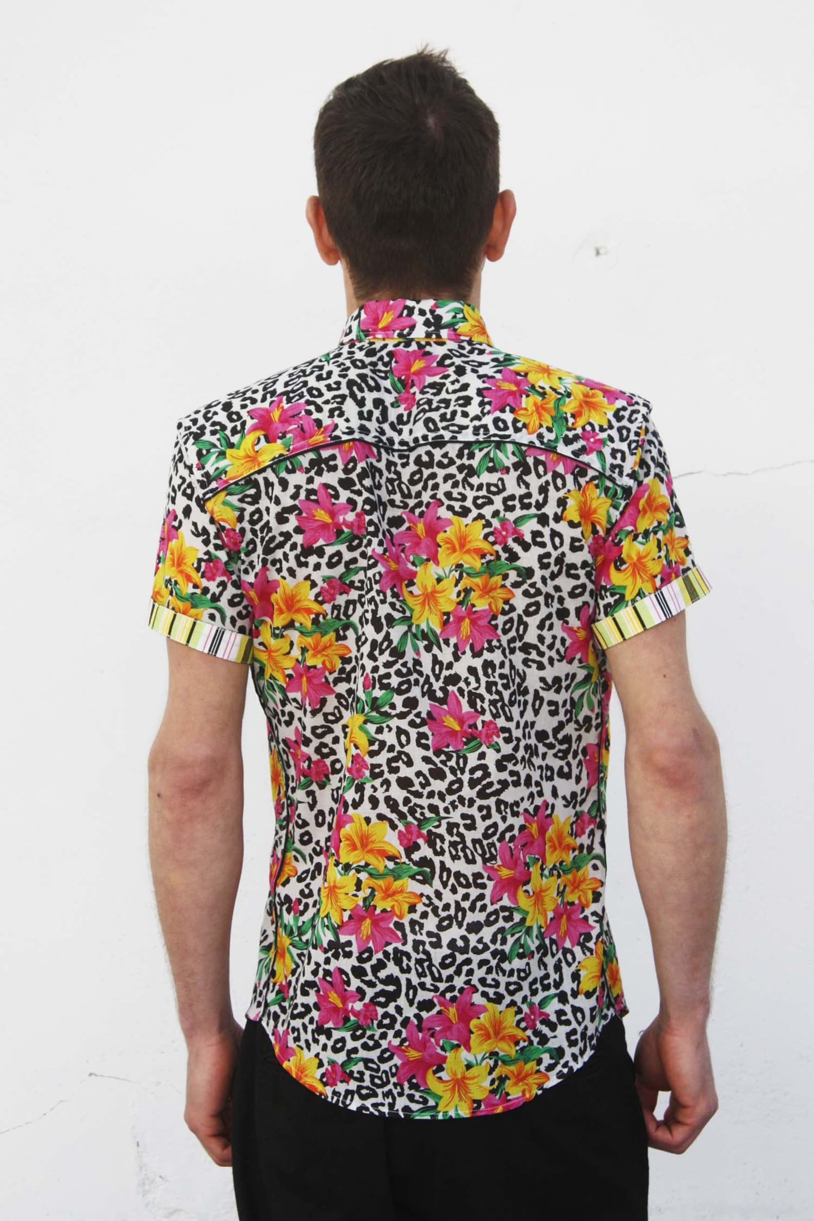 Mens Animal Print Shirt Short Sleeve Jungle BAÏSAP XL Etsy