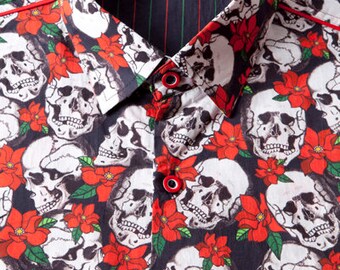 mens skull dress shirt Geometric Dolomite Planter (Set of 2)