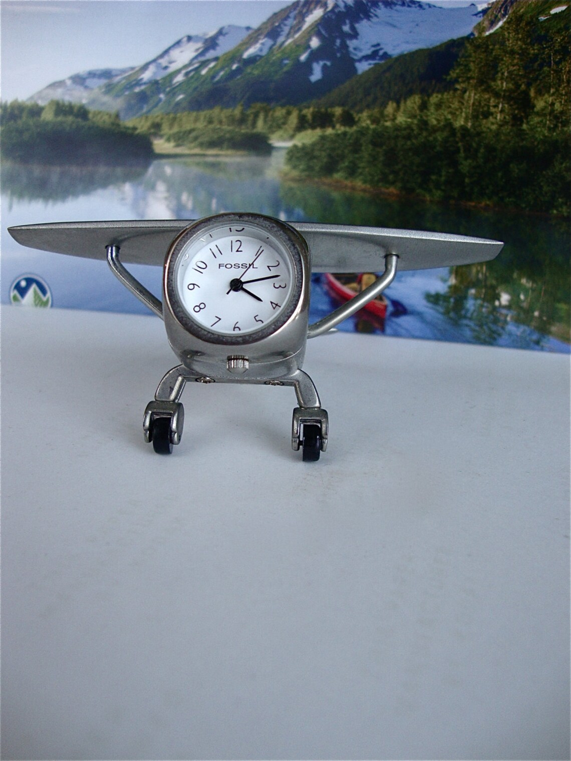 Fossil Airplane desk clock Etsy