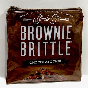 Brownie Brittle Candy Wrapper Up-cycled Zippered Bag/Pouch