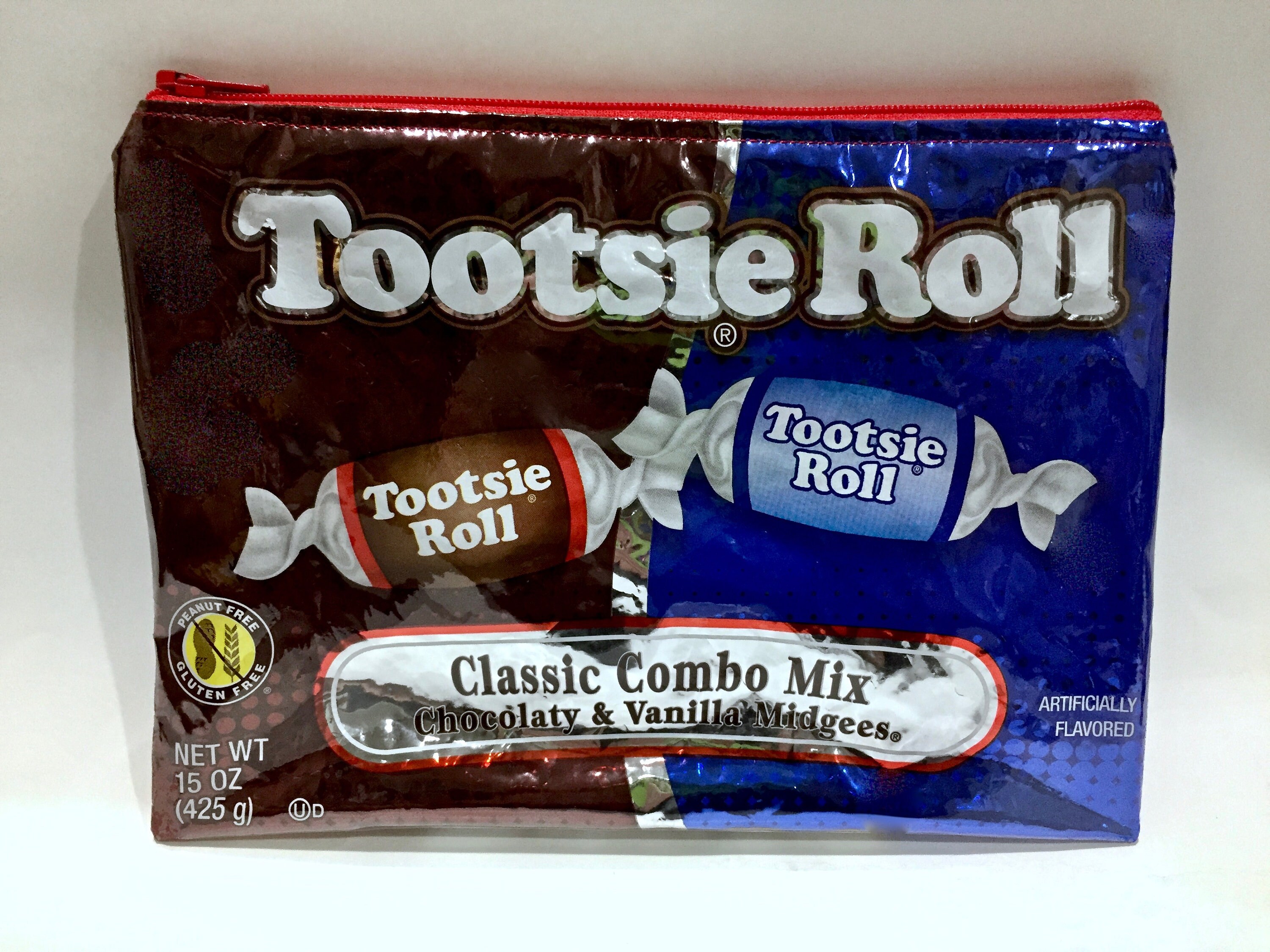 Tootsie Roll Classic Combo Mix Candy Wrapper Up-cycled Zippered Bag/pouch -   Canada
