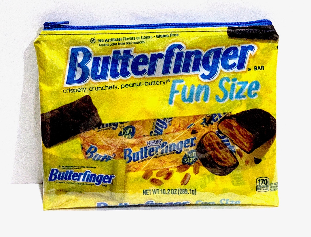 Butterfinger Fun Size Candy Wrapper Upcycled Zippered Etsy