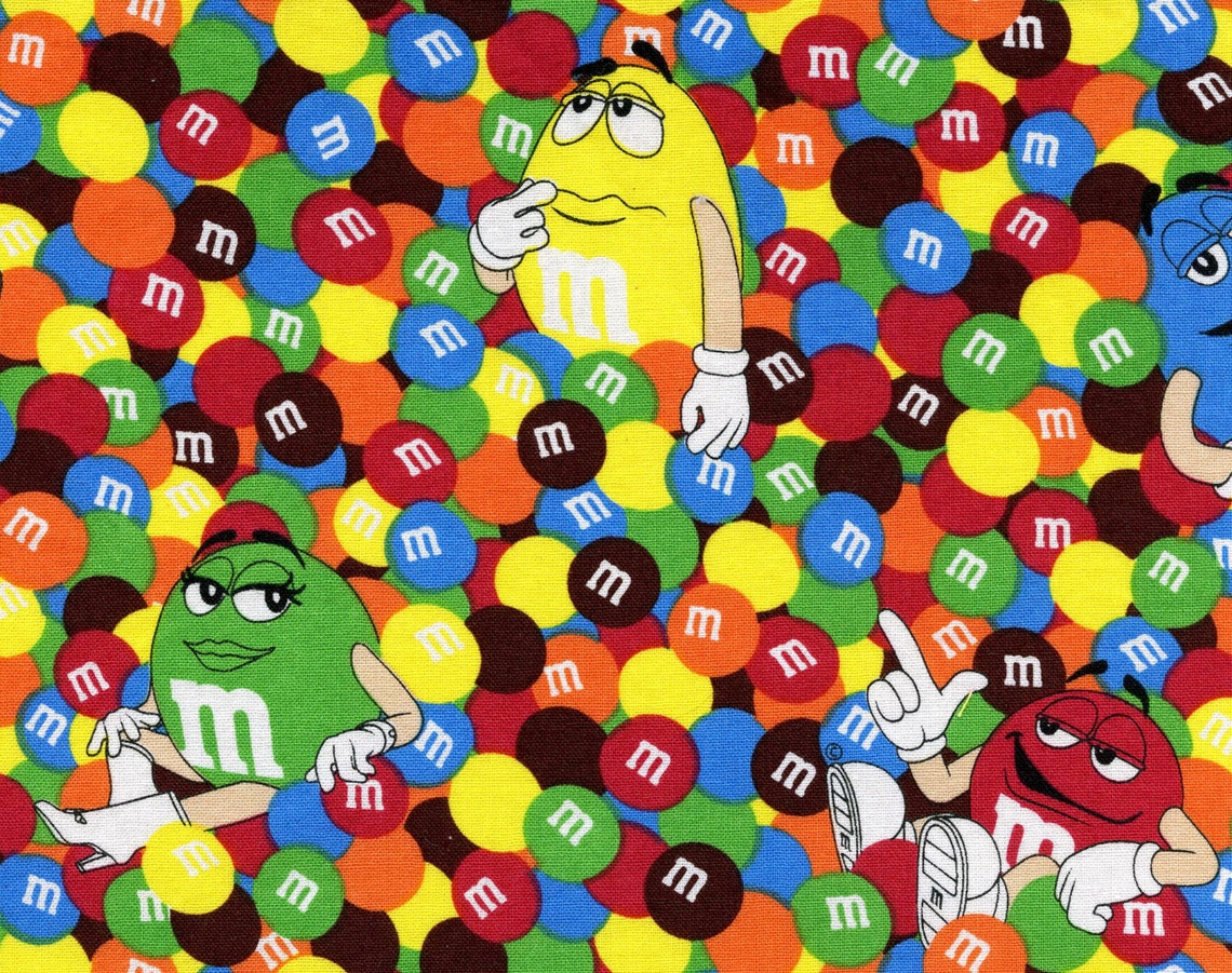 M&Ms Peanut Butter Candy Wrapper Upcycled Zippered Bag/Pouch Etsy