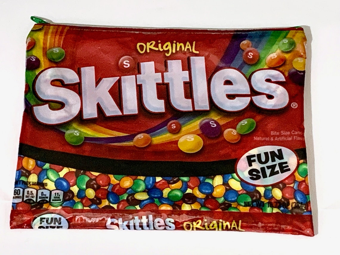 Skittles Fun Size Candy Wrapper Recycled Zippered Bag/pouch Etsy