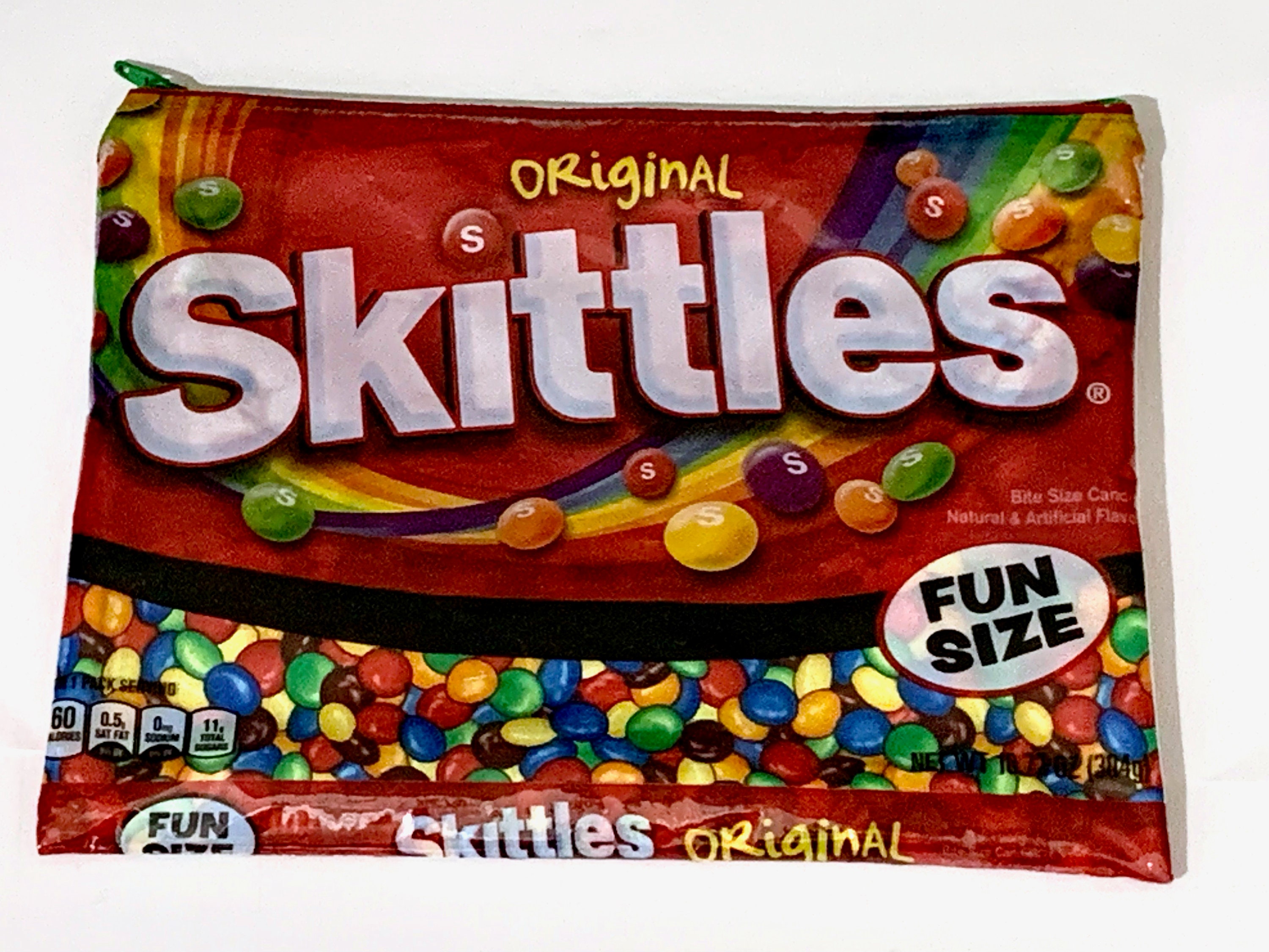 Skittles Fun Size Candy Wrapper Recycled Zippered Bag pouch Etsy