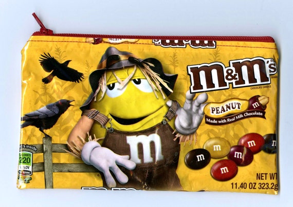 M&ms Candy Wrapper Up-cycled Zippered Bag/pouch -  Denmark