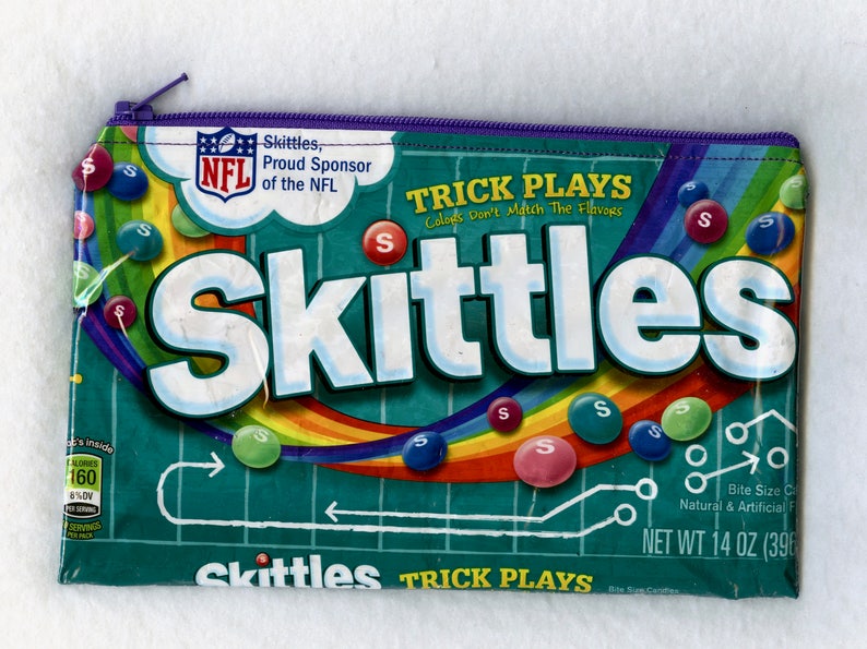 Download New Skittles Trick Plays Candy Wrapper Recycled Zippered ...