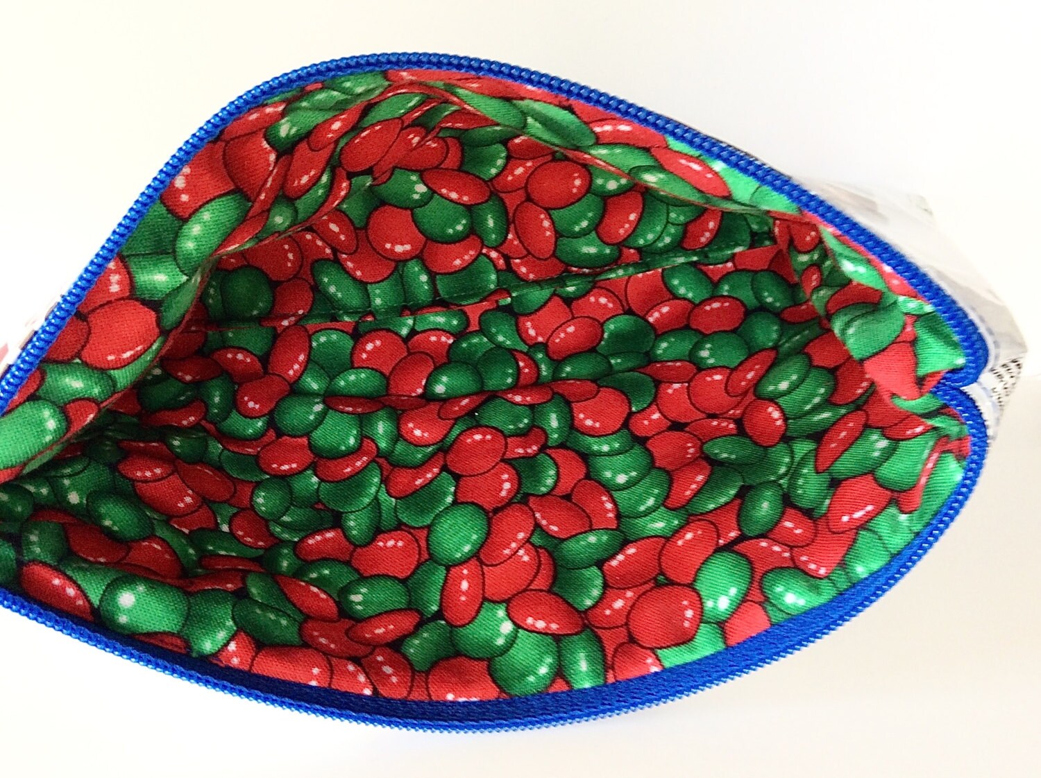 M&ms Mega Candy Wrapper Up-cycled Zippered Bag/pouch 