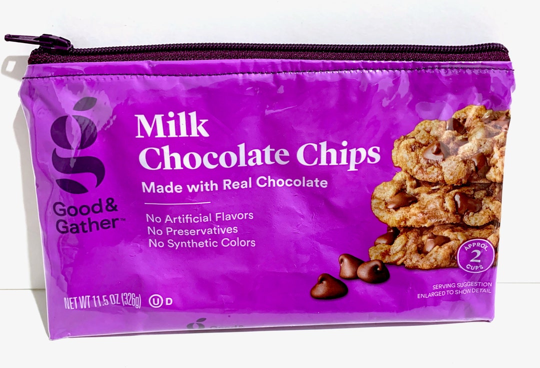 Good & Gather Chocolate Chips Wrapper Upcycled Zippered Etsy UK