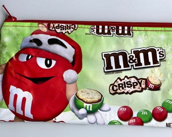 M&ms Crispy Easter Candy Wrapper Up-cycled Zippered Bag/pouch 