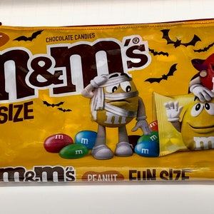 New Large Size M&ms Halloween Fun Size Peanut Candy Wrapper 