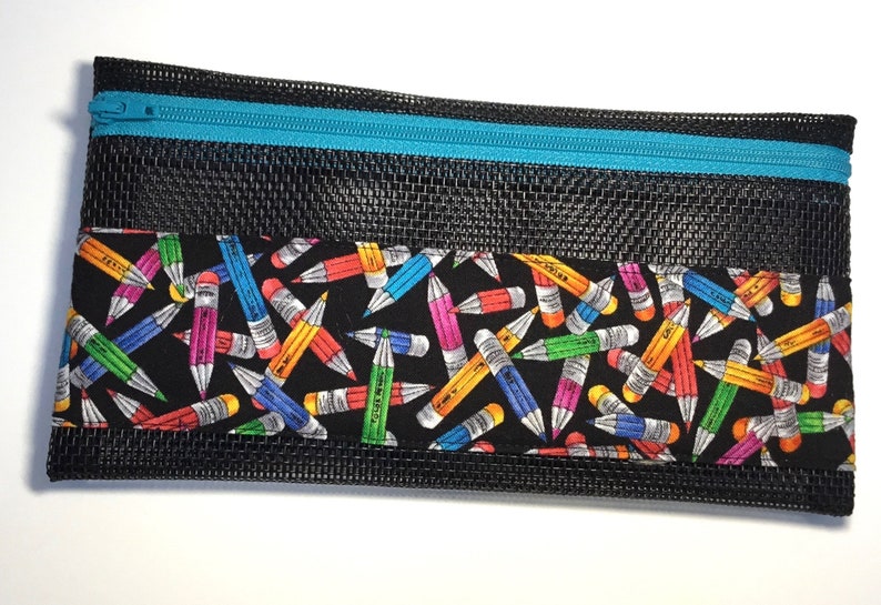 Stubby Assorted Color Pencils Zippered Pencil Bag