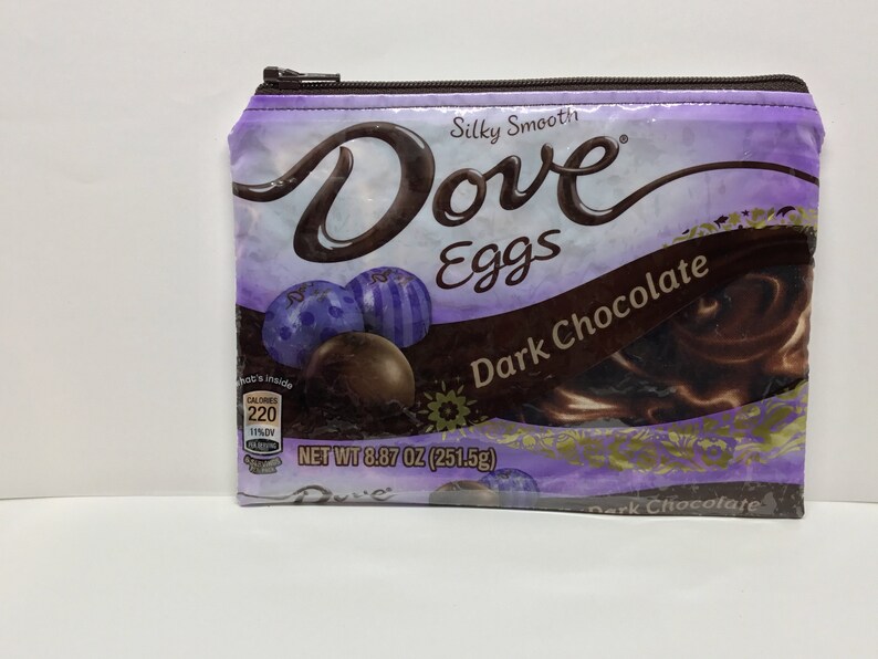 Dove Dark Chocolate Eggs Candy Wrapper Upcycled Zippered Etsy