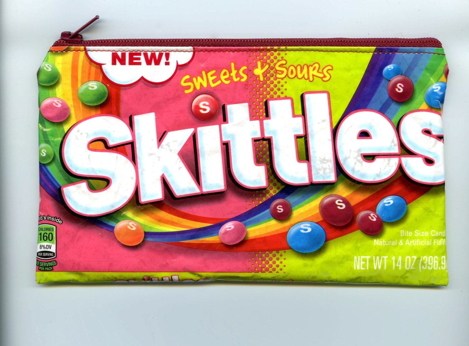 Download New Skittles Candy Wrapper Recycled Zippered Bag/Pouch | Etsy