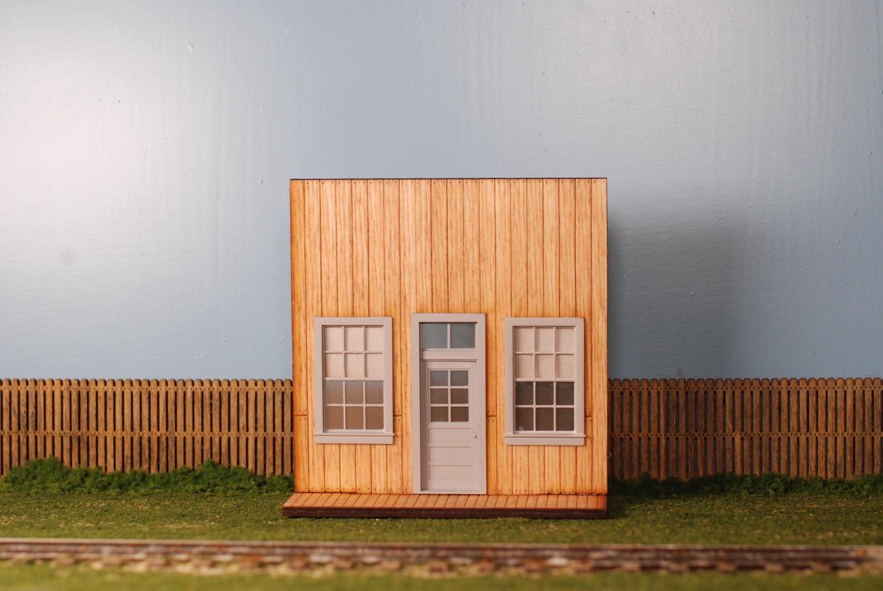 TRACKSIDEFLATS #353 O Scale Handmade Old Apartment Building #2 – Model Railroad Barn/Diorama