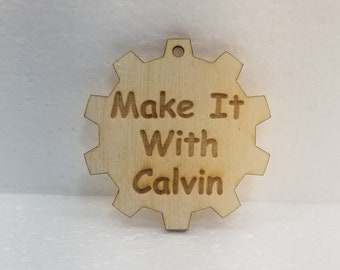 Make It With Calvin Wood Keychain