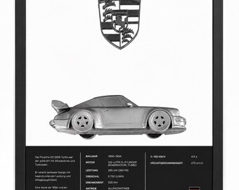 3d Auto Poster mit Spiegel