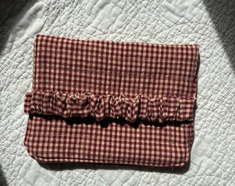 Quilted Diaper Pouch – Cotton Diaper Bag Organizer with Elastic Closure