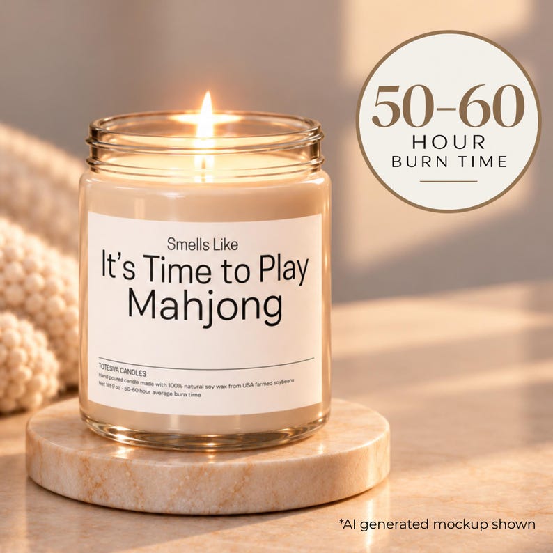Personalized Game Candle Smells Like Time to Play Mahjong Poker Golf ...