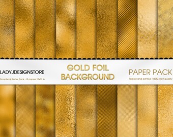 Gold foil digital paper gold foil textures shimmer printable wedding backgrounds gold digital glam gold metallic foil gold textures seamless