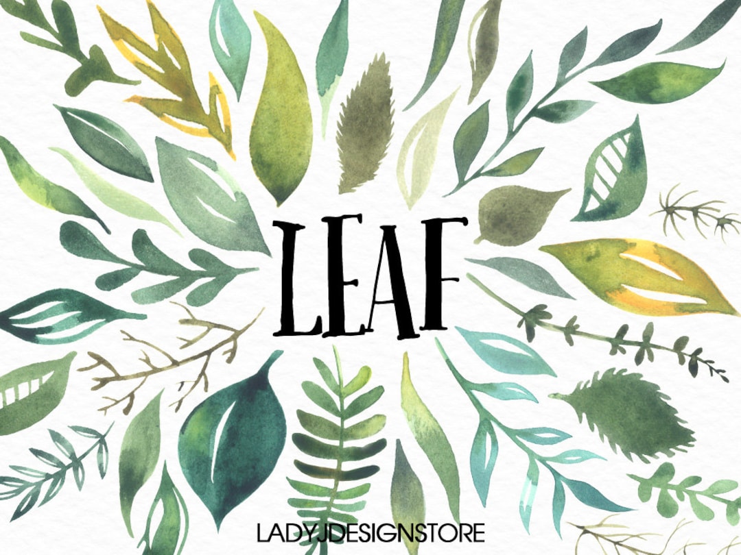 Leaf Watercolor Painting,leaf Print, Plant Watercolor Print, Leaf Art ...