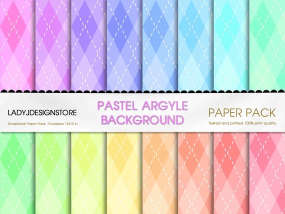 Pastel Colorful Argyle Digital Paper, Scotland Plaid Scrapbook Paper,  Download, Cardmaking Argyle, printable quilting texture, PNG files by  ladyjdesignstore | Catch My Party