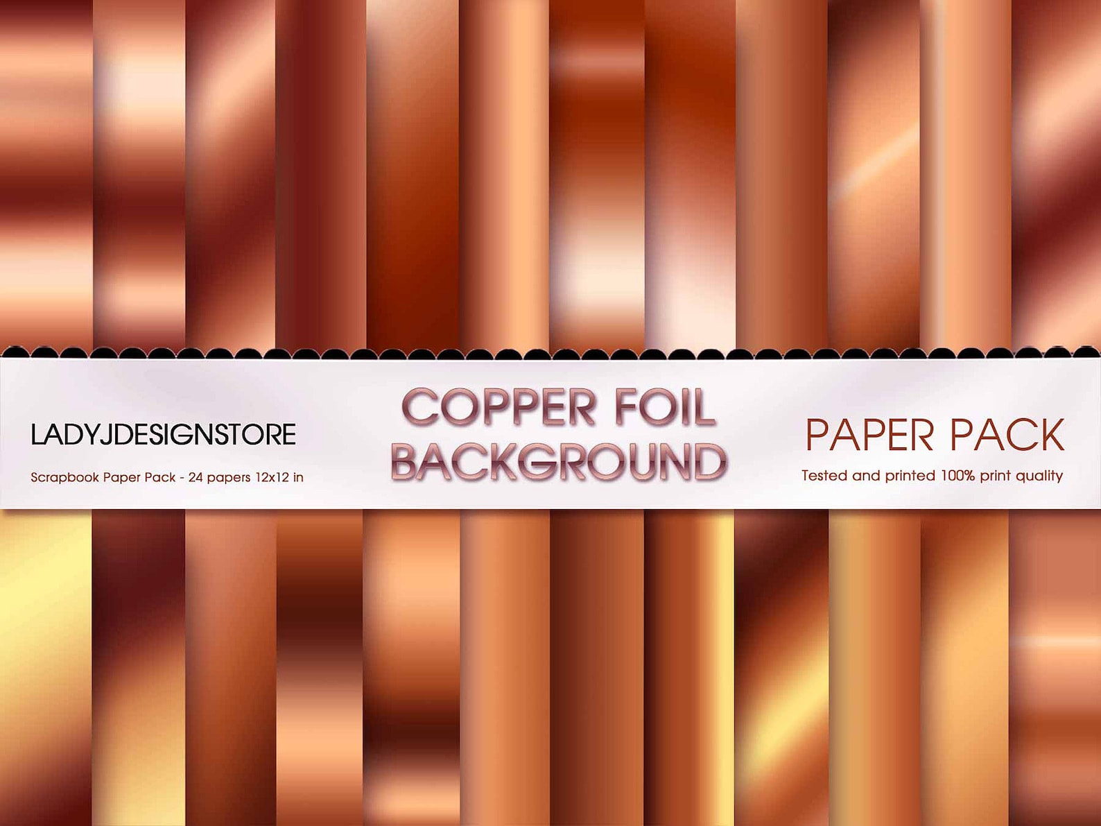 Copper Gradient Copper Digital Paper Copper Digital Foil Etsy