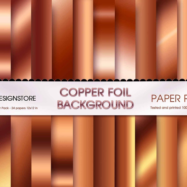 Copper Gradient Copper Digital Paper, Copper digital foil, metallic background, copper ombre, copper, old gold, gold texture