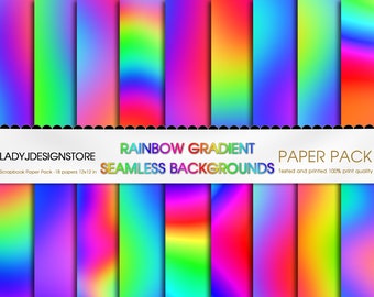 Rainbow Gradient, Rainbow Digital Paper, Rainbow digital foil, Rainbow ombre, Rainbow texture unicorn paper, seamless rainbow