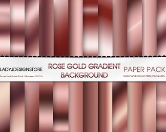 Rose Gold Gradient, rose gold Digital Paper, rose gold digital foil, metallic background, rose gold ombre, chrome, rose gold texture