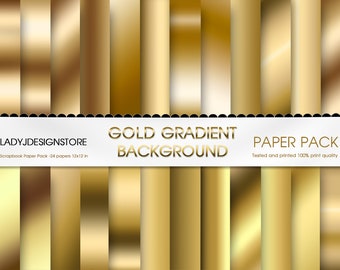 Gold Gradient, Gold Digital Paper, gold digital foil, metallic background, golden ombre, copper, old gold, gold texture