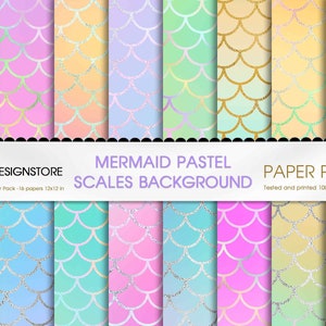 scale patterns backgrounds Sparkling Mermaid Scales Digital paper seamless mermaid tail textures glitter printable scrapbook paper