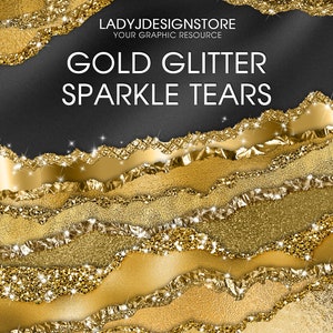 Gold Glitter Sparkle Torn Paper, Gold Tears Clipart, Glitter Gold Tear Borders, Gold foil Clipart, Gold foil Clipart, transparent PNG