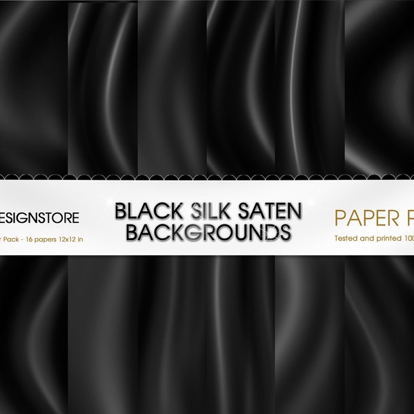 Black Silk Satin Textures, silk digital paper backgrounds silk paper pack luxury silk digital, Satin texture silk backgrounds, digital paper