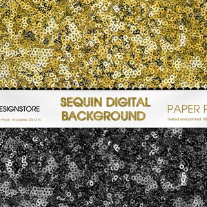 Sequin Digital Background, Seamless Sequins Digital Paper, Sequin ...